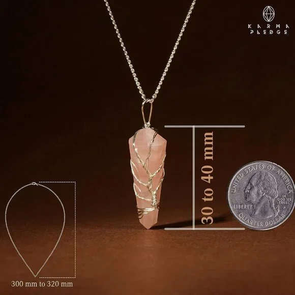 Handcrafted Crystal Orgone Pendant & Necklace; Spiritual Healing Crystal Necklac - Picture 2 of 8